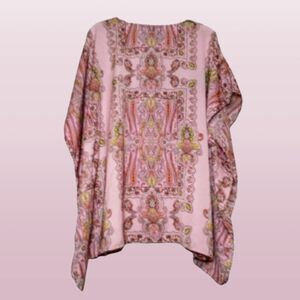 BOHO VS Waterfall Large Tunic Slinky waterfall sleeveless pink